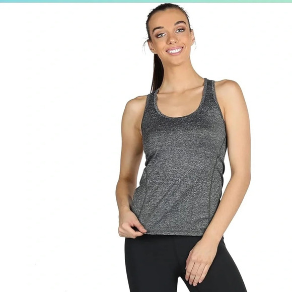 Women’s Icyzone gray heathered racerback tank top Medium - Picture 1 of 5